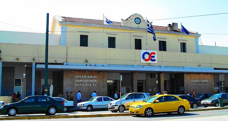 雅典的拉里薩火車站。Larissa railway station of Athens，前往卡蘭巴卡的梅特歐拉Meteora