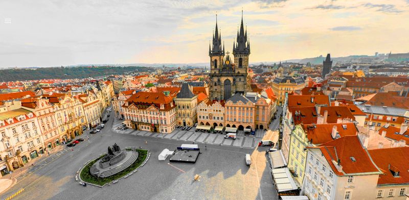 Prague Astronomical Clock 布拉格天文鐘觀景台風景，可以看見舊城廣場。