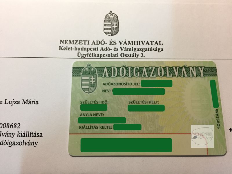 匈牙利打工度假工作一定要申請的稅卡(可能3個月或更久才會收到)