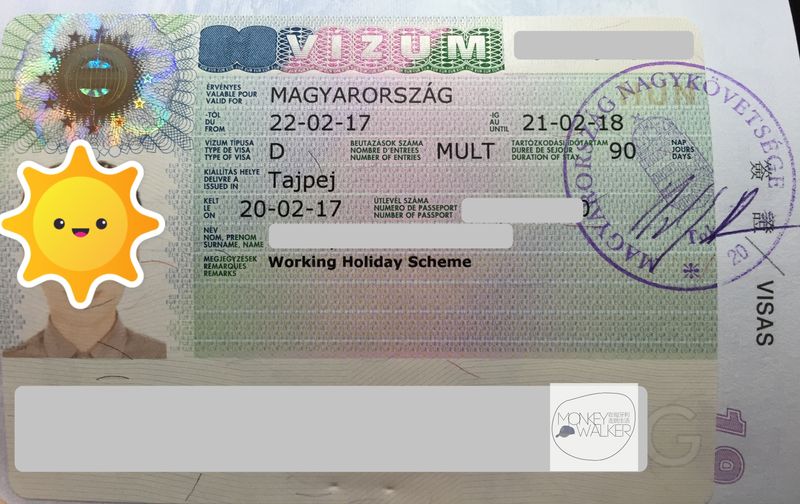 匈牙利打工度假簽證頁