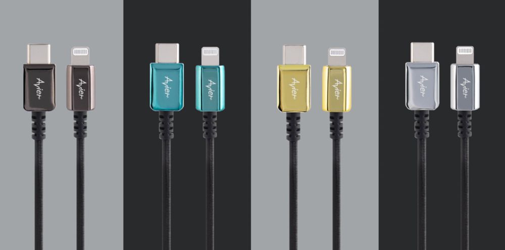 Avier Classic經典系列充電傳輸線，有4種顏色選擇。
