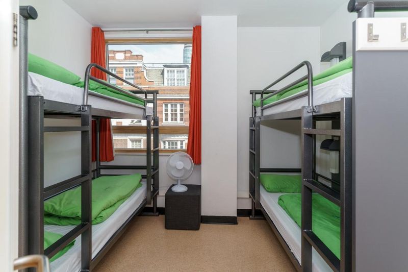 YHA London Central（倫敦市中心國際青年旅舍）背包客房床鋪是鐵架的，可能會發出聲響記得帶耳塞入睡。